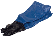 Pair Blue Gauntlet Gloves for Blast Cabinet - Model #2-02025 8" - Apex Tool & Supply