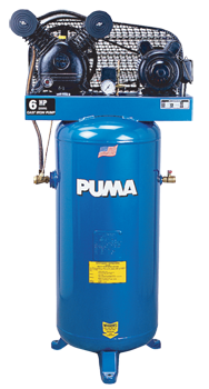 Air Compressors - Model #PK6560V; 60 Gallon / Horizontal Tank; 6-1/2HP; 1PH; 230V Motor - Apex Tool & Supply