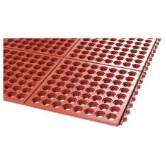 3' x 3' x 5/8" Thick Drainage Mat - Red - Apex Tool & Supply