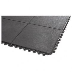 3' x 3' x 5/8" Thick Solid Deck Mat - Black - Grit Coated - Apex Tool & Supply