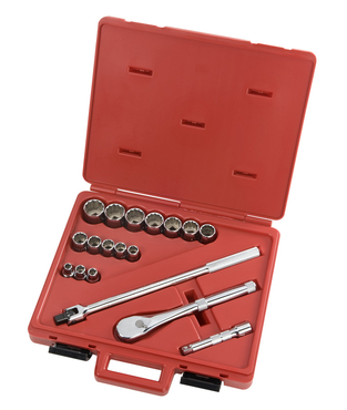 Proto® 1/2" Drive 18 Piece Socket Set - 12 Point - Apex Tool & Supply