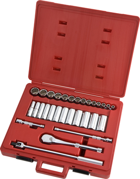 Proto® 1/2" Drive 30 Piece Socket Set - 12 Point - Apex Tool & Supply