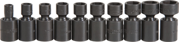 Proto® 3/8" Drive 10 Piece Metric Universal Impact Socket Set - 6 Point - Apex Tool & Supply