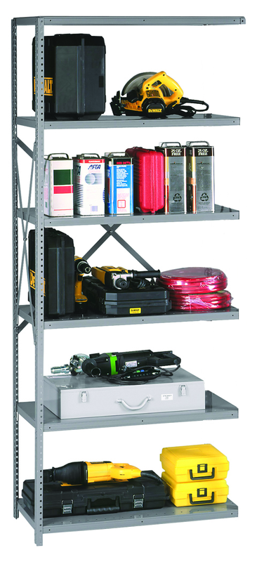 36 x 24 x 87" - 22 Gauge - Heavy Duty Industrial Shelving Adder Unit - Apex Tool & Supply