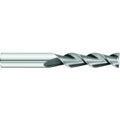 1/4 x 1/4 x 2 x 4 OAL Square 2 Flute Carbide End Mill for Aluminum - Round Shank- Uncoated - Apex Tool & Supply
