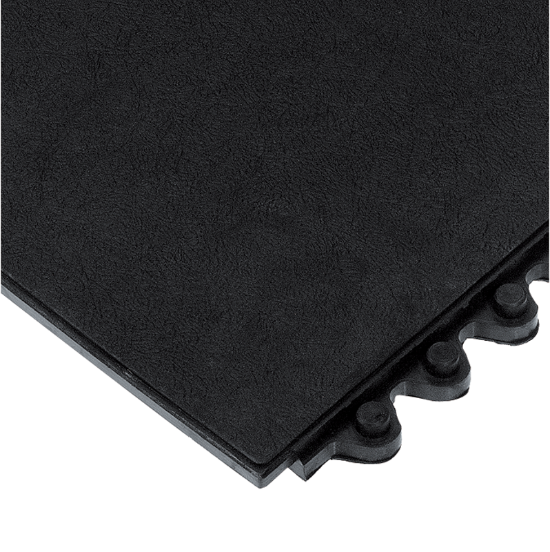 24 / Seven Floor Mat - 3' x 3' x 5/8" Thick (Black Solid All Purpose) - Apex Tool & Supply
