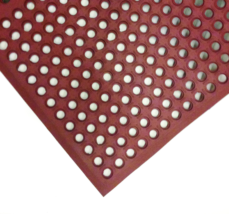 3' x 5' x 1/2" Thick Drainage Mat - Red - Apex Tool & Supply