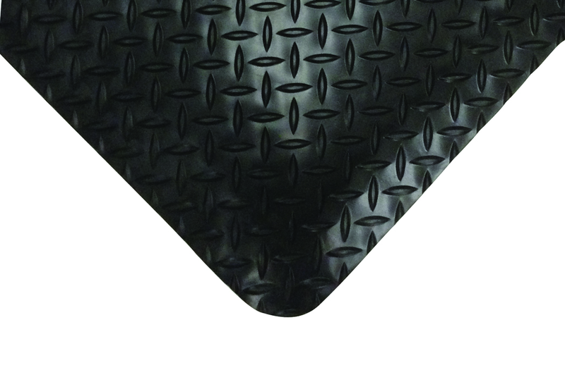 3' x 5' x 11/16" Thick Diamond Comfort Mat - Black - Apex Tool & Supply