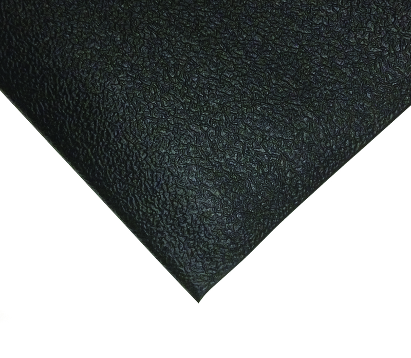 3' x 3' x 3/8" Thick Soft Comfort Mat - Black Pebble Emboss - Apex Tool & Supply