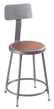 19" - 27" Adjustable Stool With Backrest - Apex Tool & Supply