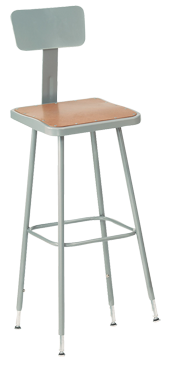 19 - 27" Adjustable Stool With Backrest - Apex Tool & Supply
