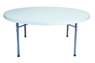 71" Round Blow Molded Folding Table - Apex Tool & Supply