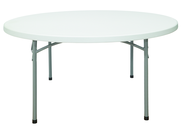 60" Round Blow Molded Folding Table - Apex Tool & Supply