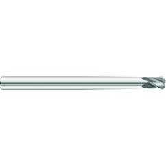 3/8 x 3/8 x 3/8 x 4 OAL .094 C/R 4 Flute Necked Carbide End Mill - Round Shank-TiAlN Coated - Apex Tool & Supply