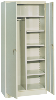 36 x 18 x 78'' (Dove Gray or Putty) - Combo Wardrobe/Storage Cabinet - Apex Tool & Supply