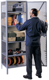 24 x 21 x 78'' (Dove Gray or Putty) - Visible Storage Cabinet - Apex Tool & Supply