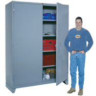 60 x 24 x 78'' (Dove Gray or Putty) - Full Height Wide Storage Cabinet - Apex Tool & Supply