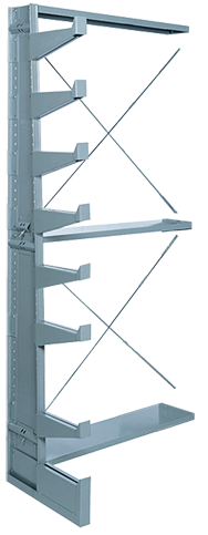 36 x 21-7/8 x 79-1/4'' - Single Face Bar Rack End Unit - Apex Tool & Supply