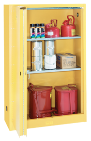 Flammable Liqiuds Storage Cabinet - #5445N 43 x 18 x 65'' (3 Shelves) - Apex Tool & Supply