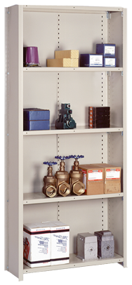 36 x 12 x 84'' - Closed Style Box "W" 18-Gauge Add-On Shelving Unit - Apex Tool & Supply