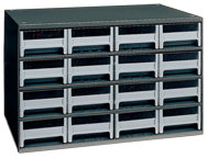 11 x 11 x 17'' (16 Compartments) - Steel Modular Parts Cabinet - Apex Tool & Supply