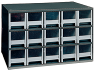 11 x 11 x 17'' (15 Compartments) - Steel Modular Parts Cabinet - Apex Tool & Supply