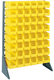 36 x 14-1/8 x 53'' - 1-Sided 16-Rail Bin Rack - Apex Tool & Supply