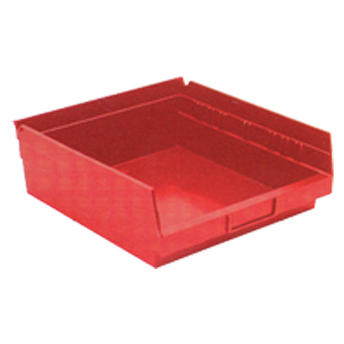 11 1/8″ × 11 5/8″ × 4″ - Red Economy Shelf Bin - Apex Tool & Supply