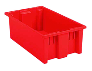 19-1/2 x 13-1/2 x 8'' - Red Nest-Stack-Tote Box - Apex Tool & Supply