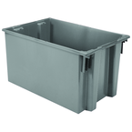 29-1/2 x 19-1/2 x 15'' - Gray Nest-Stack-Tote Box - Apex Tool & Supply