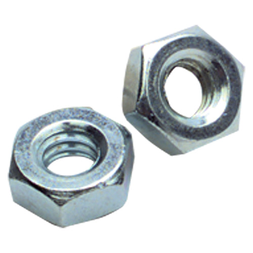 #8-36 - Zinc / Bright - Machine Screw Nut - Apex Tool & Supply