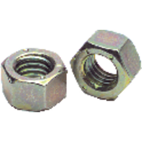 1/4″-28 - Zinc / Yellow / Bright - Finished Hex Nut - Apex Tool & Supply