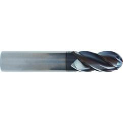 1/4x1/4x3/8x2 4 Flute Ball Nose TuffCut® XT HP End Mill ALtima® Blaze Coated - Apex Tool & Supply