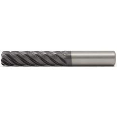 3/8x3/8x1-1/2x4 .030R 5FL Carbide End Mill-Round Shank-AlTiN - Apex Tool & Supply