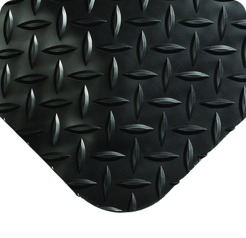 Diamond-Plate Select 15/16" x 4' x 75' Black Work Mat - Apex Tool & Supply
