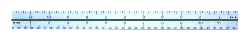 #599-9400-1204 - 12'' - 4R Graduation - Regular - Combination Square Blade - Apex Tool & Supply