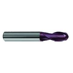 3/8" Dia. - 3 OAL - 30 Helix Super-A CBD Ball Nose EM - 2 FL - Apex Tool & Supply