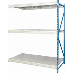 Storage Racks; Rack Type: Bulk Rack Add-On; Overall Width (Inch): 96; Overall Height (Inch): 123; Overall Depth (Inch): 36; Material: Steel; Color: Marine Blue, Light Gray; Finish: Powder Coated