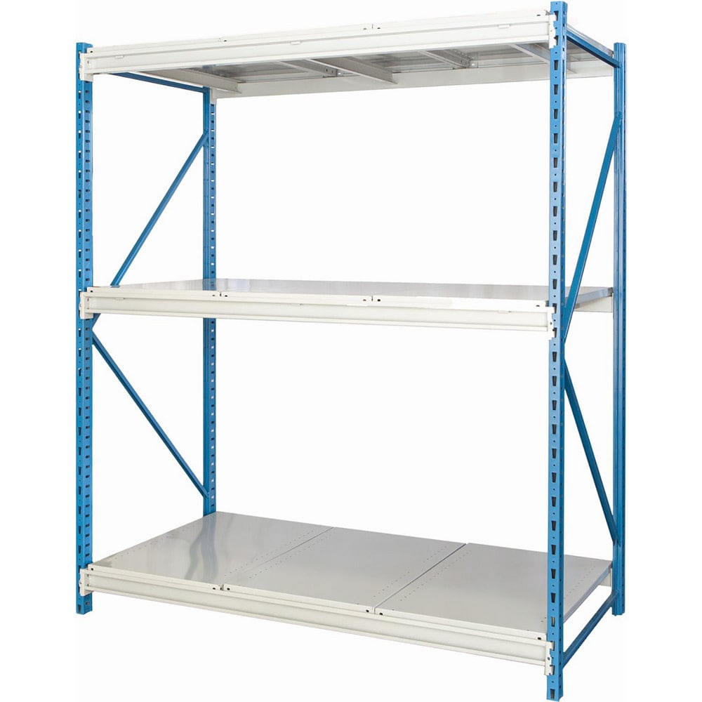 Storage Racks; Rack Type: Bulk Rack Starter Unit; Overall Width (Inch): 72; Overall Height (Inch): 87; Overall Depth (Inch): 24; Material: Steel; Color: Marine Blue, Light Gray; Finish: Powder Coated