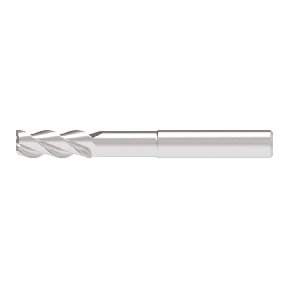 Corner Radius End Mill: 10.00 mm Dia, 26.00 mm LOC, 2.00 mm Radius, 3 Flute, Solid Carbide