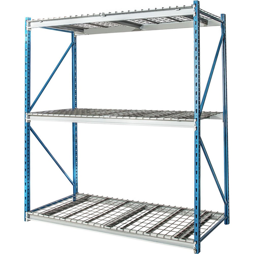 Storage Racks; Rack Type: Bulk Rack Starter Unit; Overall Width (Inch): 72; Overall Height (Inch): 123; Overall Depth (Inch): 24; Material: Steel; Color: Marine Blue, Light Gray; Finish: Powder Coated