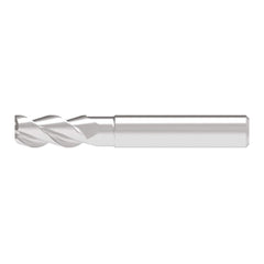 Corner Radius End Mill: 8.00 mm Dia, 17.00 mm LOC, 0.30 mm Radius, 3 Flute, Solid Carbide