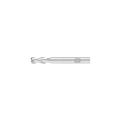 Corner Chamfer End Mill: 7.50 mm Dia, 21.00 mm LOC, 2 Flute, 0.10 mm Chamfer Width, Solid Carbide
