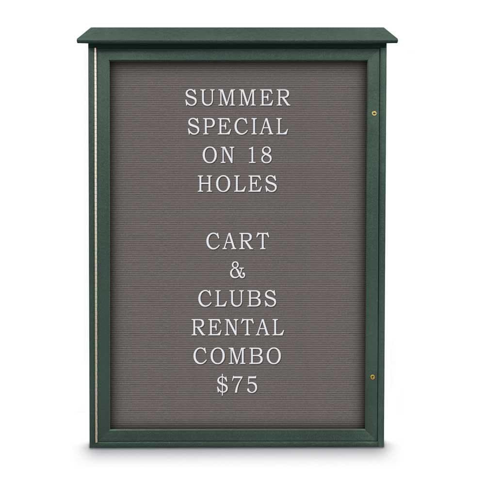 Enclosed Letter Board: 54" Wide, 38" High, Fabric, Gray