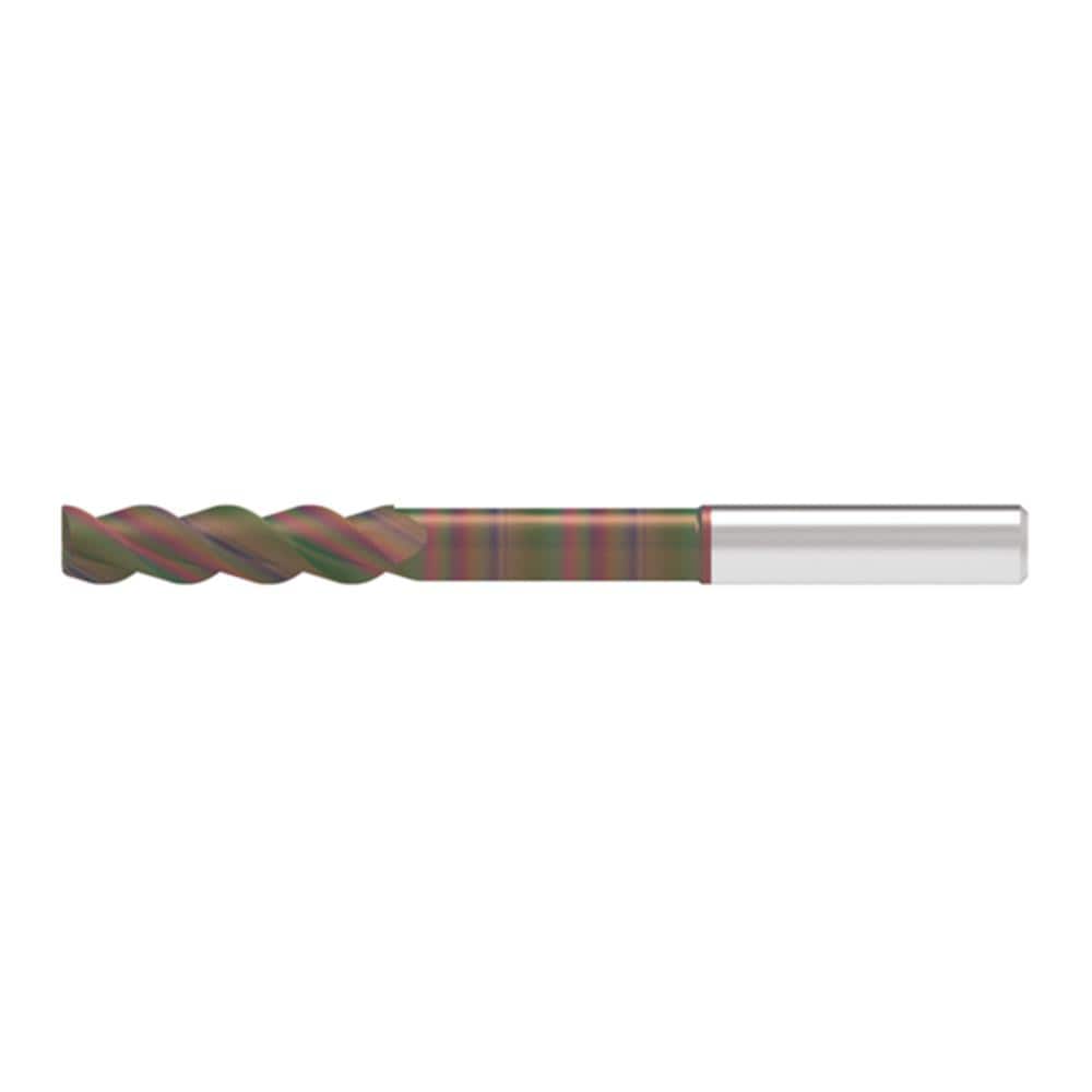 Corner Chamfer End Mill: 4.50 mm Dia, 20.50 mm LOC, 3 Flute, 0.10 mm Chamfer Width, Solid Carbide