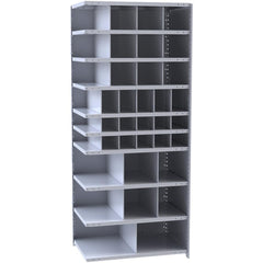 Bin Shelving; Bin Shelving Type: Clip Shelving; Shelf Construction: Solid; Shelf Type: Fixed; Shelf Capacity: 800; Assembled: No; Shelf Material: Steel; Shelf Color: Dark Gray; Load Capacity (Lb.