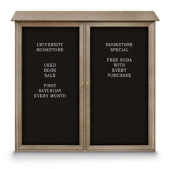 Enclosed Letter Board: 48" Wide, 48" High, Laminate, Black