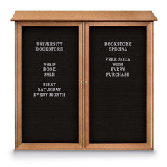 Enclosed Letter Board: 48" Wide, 48" High, Laminate, Black