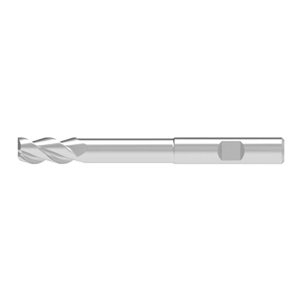 Corner Chamfer End Mill: 8.00 mm Dia, 21.00 mm LOC, 3 Flute, 0.20 mm Chamfer Width, Solid Carbide