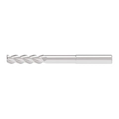 Corner Radius End Mill: 3.00 mm Dia, 12.50 mm LOC, 0.30 mm Radius, 3 Flute, Solid Carbide